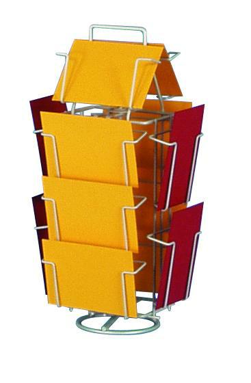 TS 12 - Tisch-Postkartenständer, drehbar, für Hoch- und Querformat-Karten 105x150 mm
